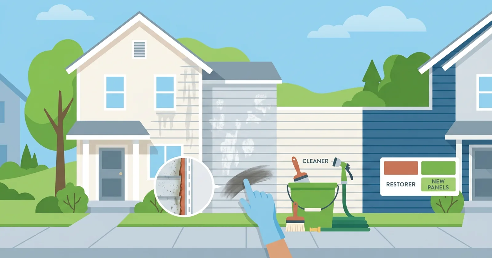 Illustration for Chalky Vinyl Siding