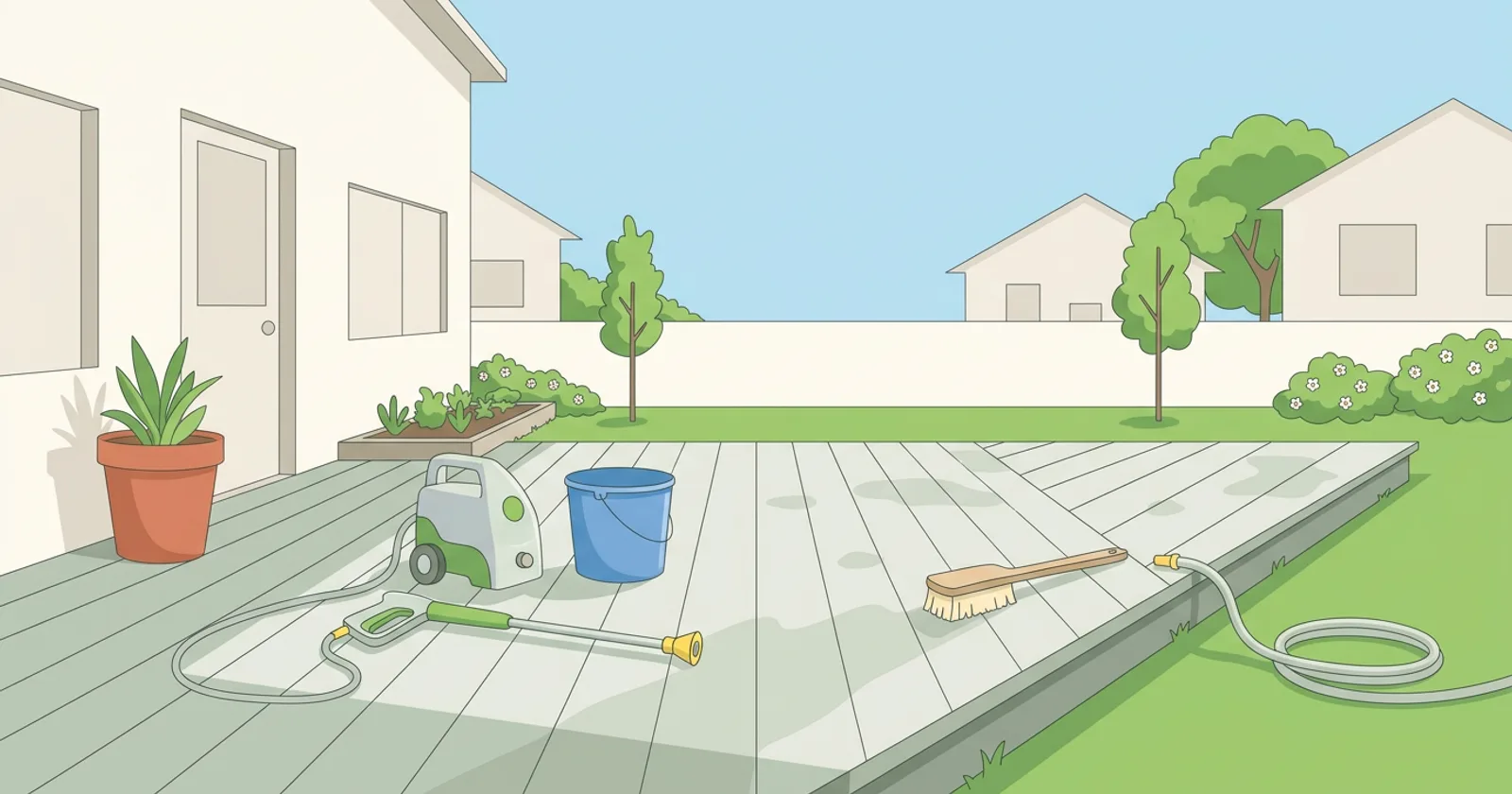 Illustration for Cleaning a Composite Deck