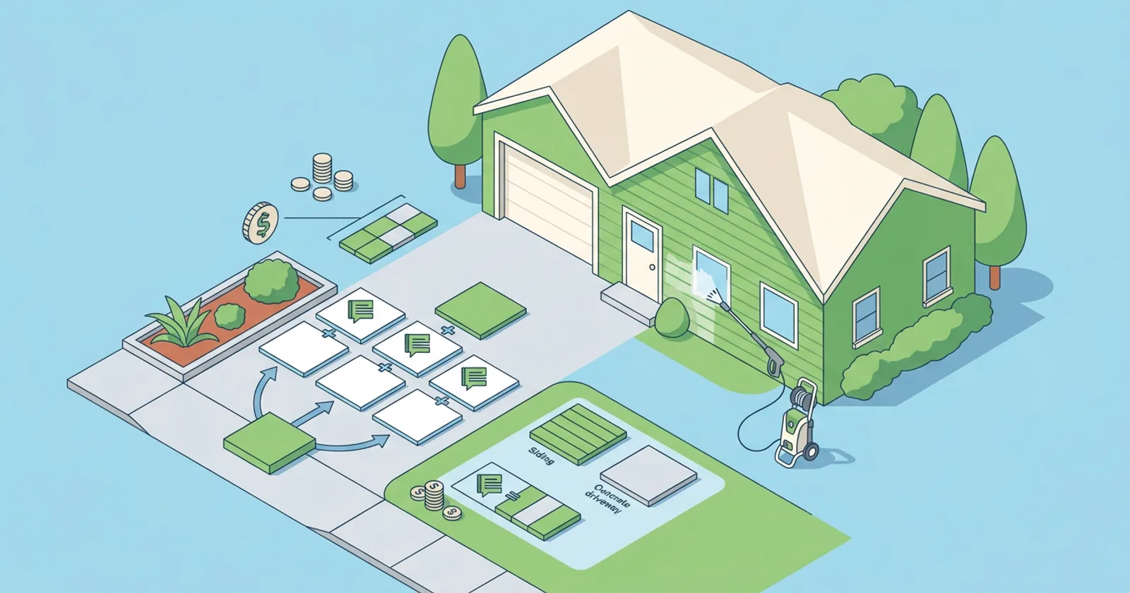 Illustration for How Much to Charge for Pressure Washing