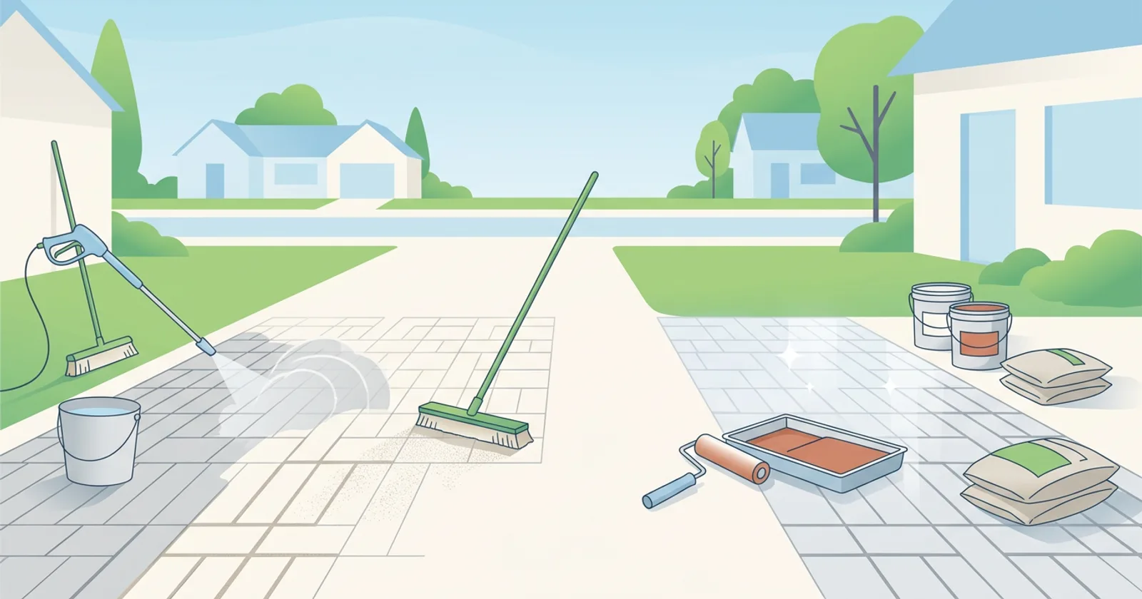 Illustration for Paver Clean, Sand and Seal