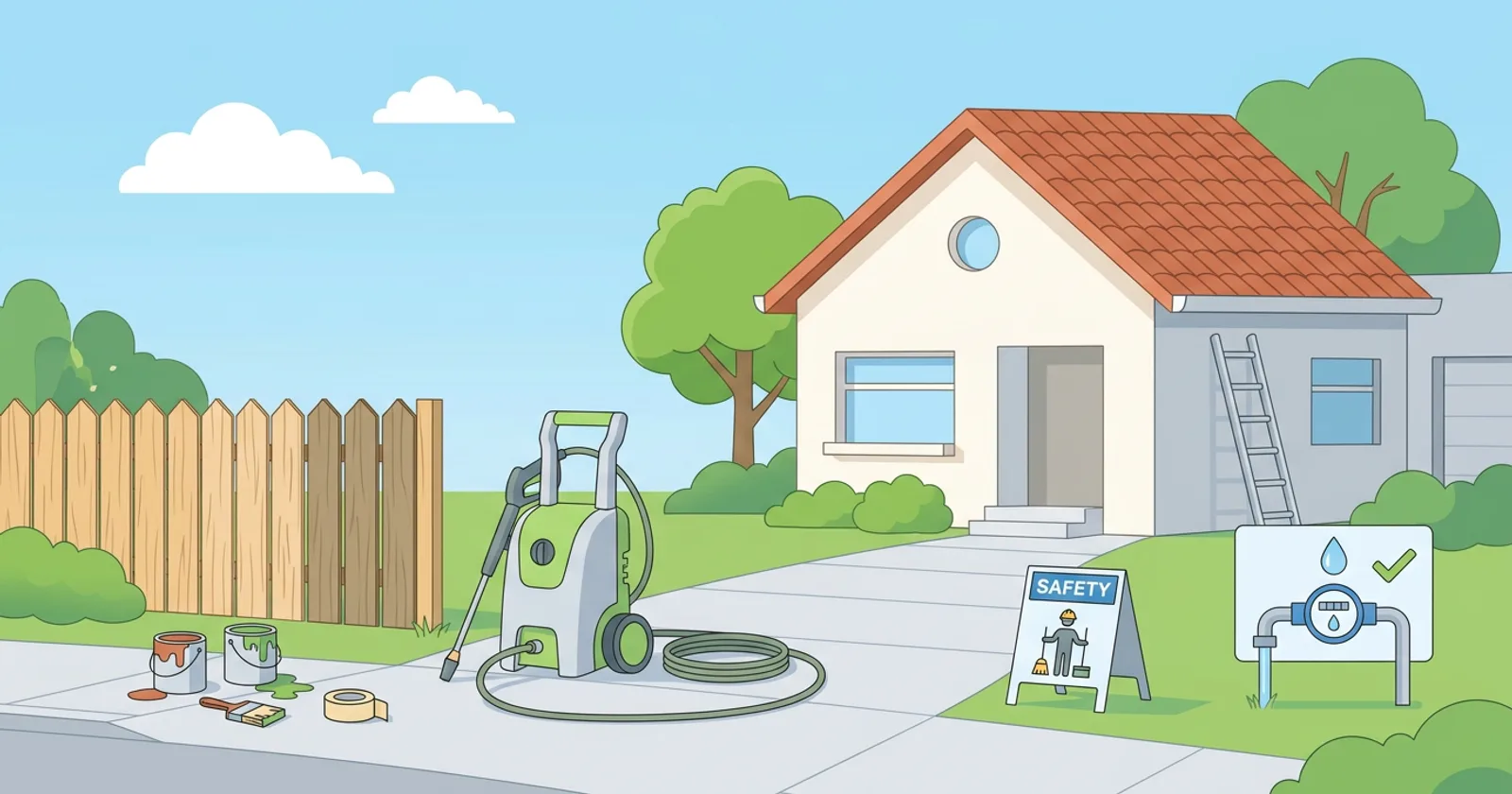 Illustration for Pressure Washing During Water Restrictions
