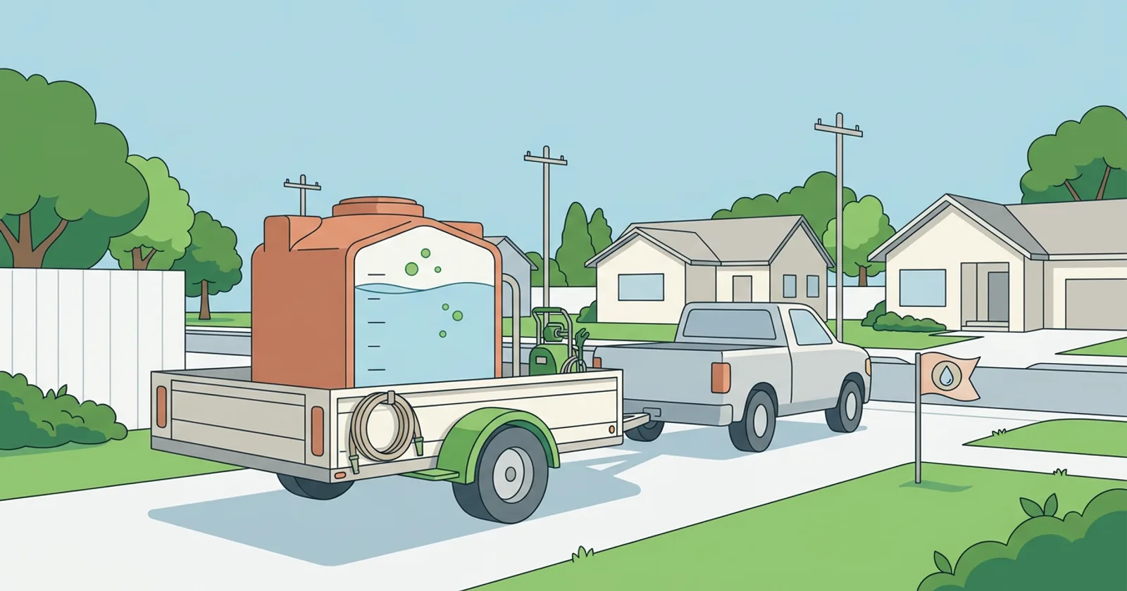 Illustration for How Much Does a Full Water Tank Weigh? Trailer Limits, Brakes and DOT Numbers for Wash Rigs