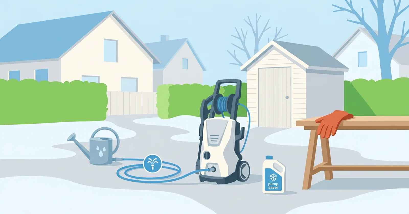 Illustration for When Is It Too Cold to Leave a Pressure Washer Outside? A Quick Winterizing Routine